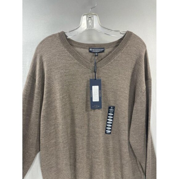 Hart Schaffner Marx 2XT Extra Fine Merino Wool Pullover V-Neck Sweater Beige - Picture 7 of 7